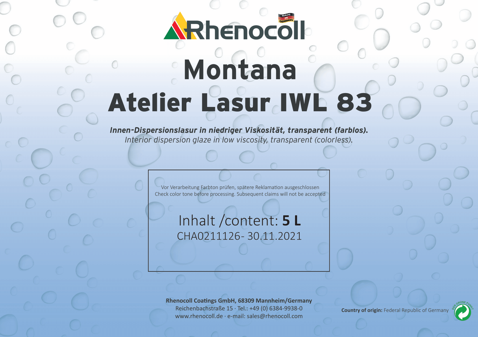 Montana Atelier Lasur IWL 83